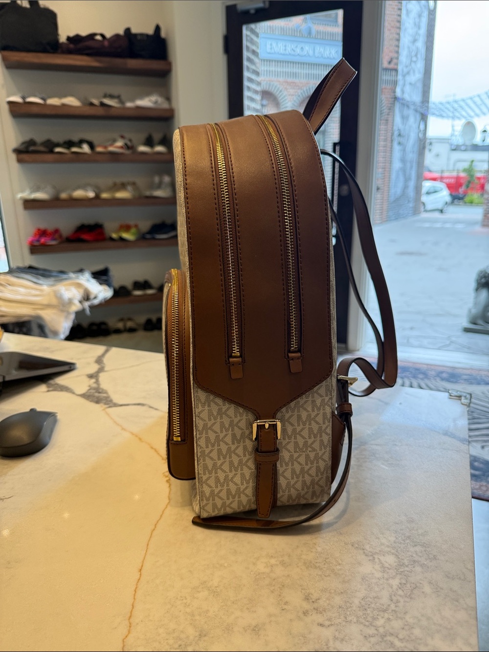 Monogram Michael Kors backpack - Picture 2 of 4